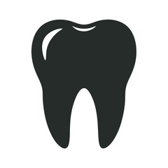 Tooth Silhouette Dental Vector Icon Design