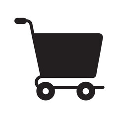 Shopping Cart Silhouette Vector Icon Illustration