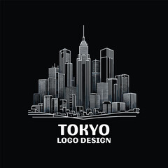 Fototapeta premium Tokyo Vector Logo Design