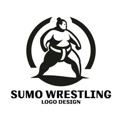 Sumo Wrestling Vector Logo Design
