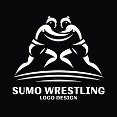 Sumo Wrestling Vector Logo Design