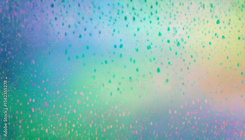 Poster soft pastel abstract with multicolored dotted pattern on textured background in aqua, violet, and pe