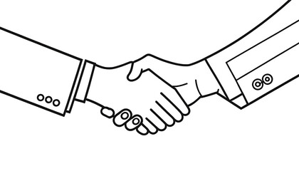 Business Handshake Illustration: Agreement and Partnership