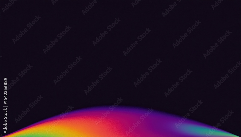Aufkleber vibrant abstract curve with smooth rainbow gradient on dark background, ideal for web design, digita
