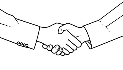 Business Handshake: Partnership and Agreement Illustration