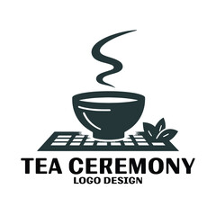 Tea Ceremony Vector Logo Design