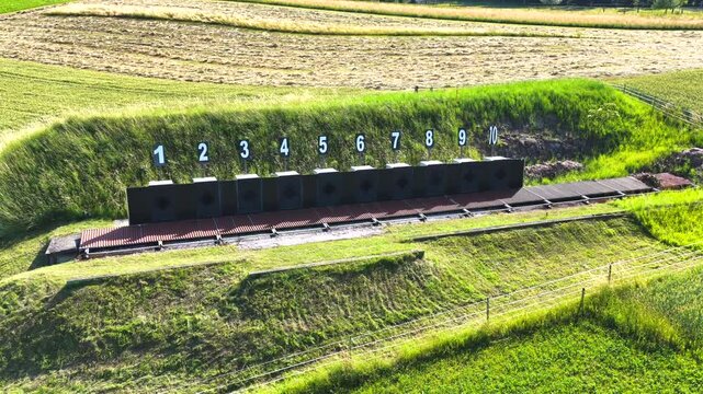 Modernisierte Kugelfanganlage im Emmental, Schweiz