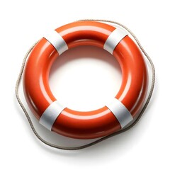 life buoy on white background