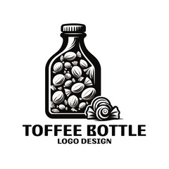 Toffee Bottle Vector Logo Design