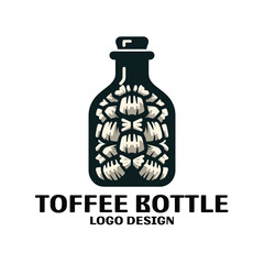 Toffee Bottle Vector Logo Design