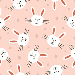 Cute Bunny Pattern Spring Bunny Background
