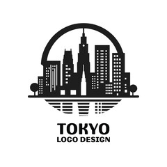 Fototapeta premium Tokyo Vector Logo Design