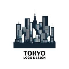 Fototapeta premium Tokyo Vector Logo Design