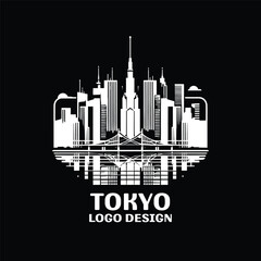 Fototapeta premium Tokyo Vector Logo Design