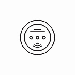 circular smart speaker icon sign vector