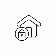 home security locked icon sign vector