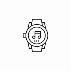 music player watch icon sign vector