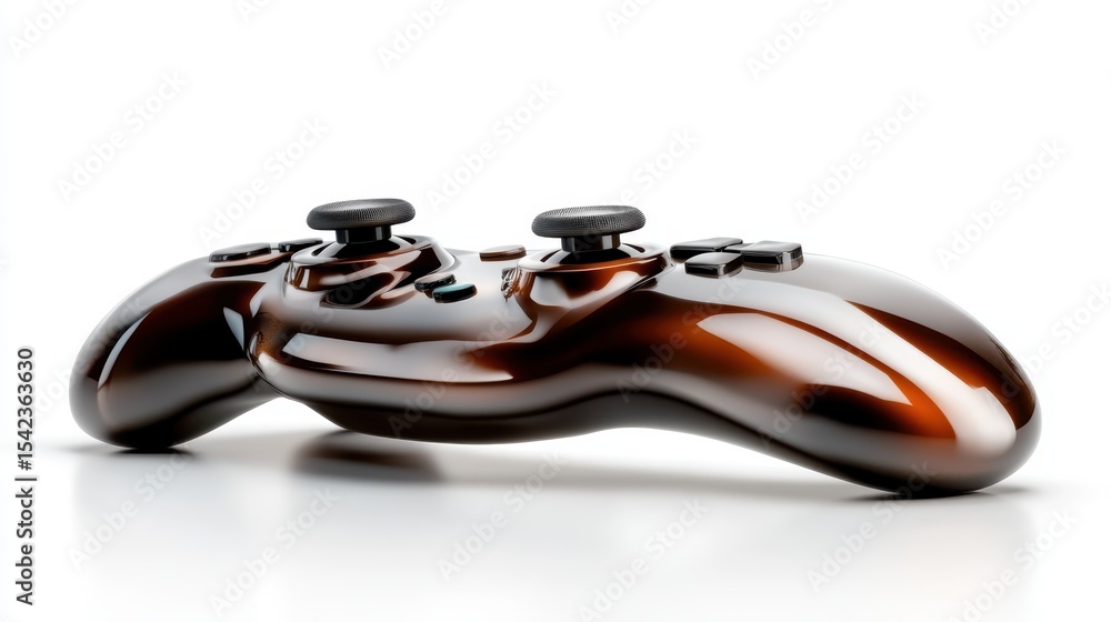 Poster this image features a modern game controller with a sleek and glossy design, highlighting the inters