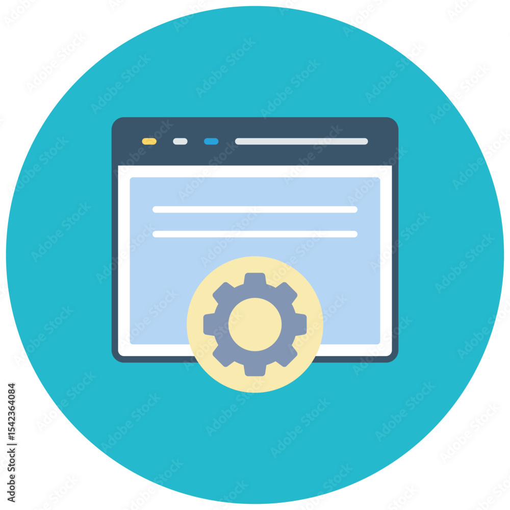 Poster website optimization icon vector image. can be used for internet marketing service.