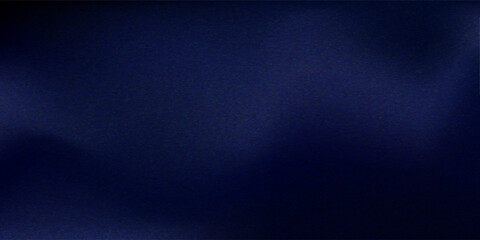 Silk satin fabric. Navy blue color. Abstract dark elegant background with space for design. Soft wavy folds. Drapery. Gradient. Light lines. Shiny. Shimmer.