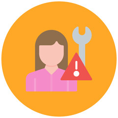 Fixer Female icon vector image. Can be used for Public Relations Agency.