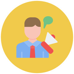 PR Specialist Male icon vector image. Can be used for Public Relations Agency.