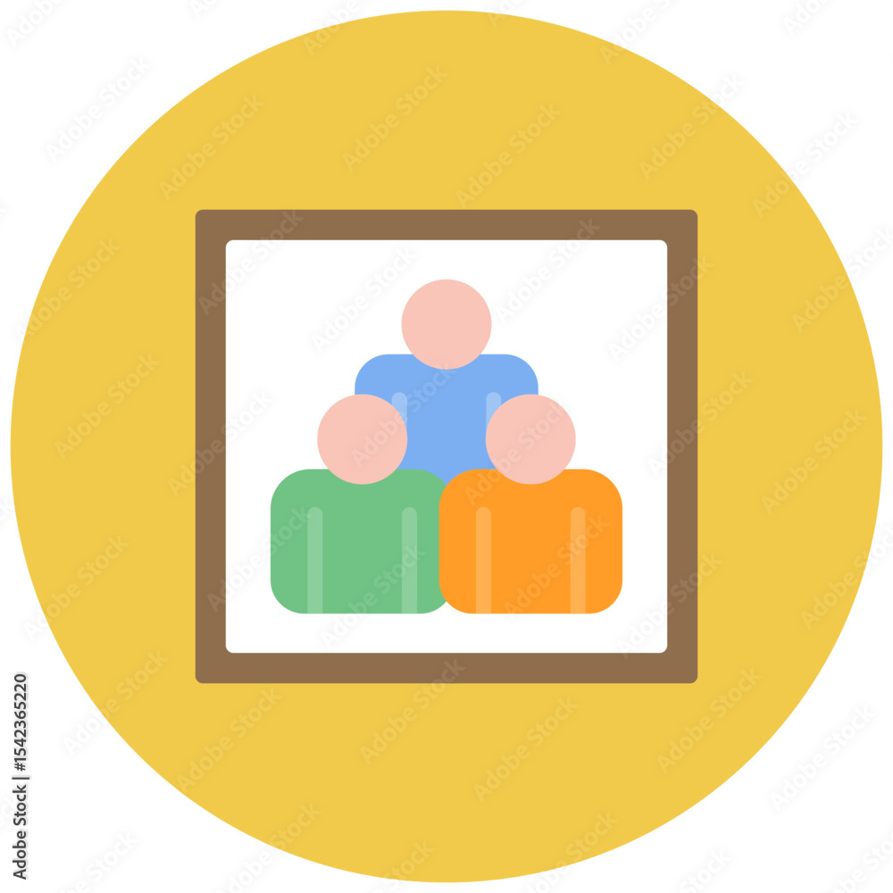 Poster public image icon vector image. can be used for public relations agency.