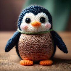 Blushing Penguin in Yarn Style