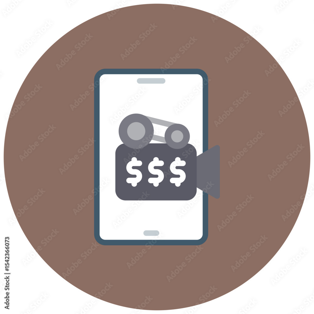 Poster paid live stream icon vector image. can be used for live streaming.