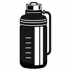 black plastic bottle