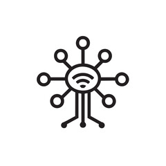 Obraz premium Network connectivity symbol representing modern technology systems