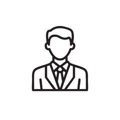 Obraz premium Professional outline of man in suit for corporate use
