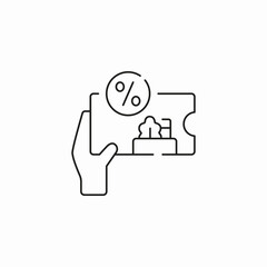 discount coupon hand icon sign vector