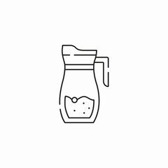 glass water jug icon sign vector