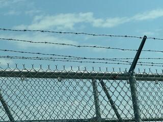 barbed wire fence