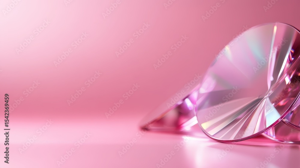 Poster an abstract image of a pink prism reflecting soft light creates a visually stunning display of color