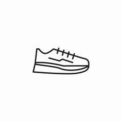 minimalist running shoe icon sign vector