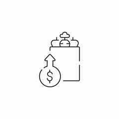 money grow bag icon sign vector