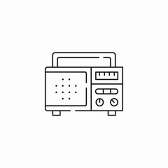 portable radio player icon sign vector