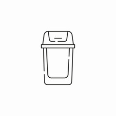 upright trash can icon sign vector