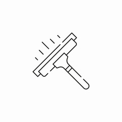 window cleaning squeegee icon sign vector