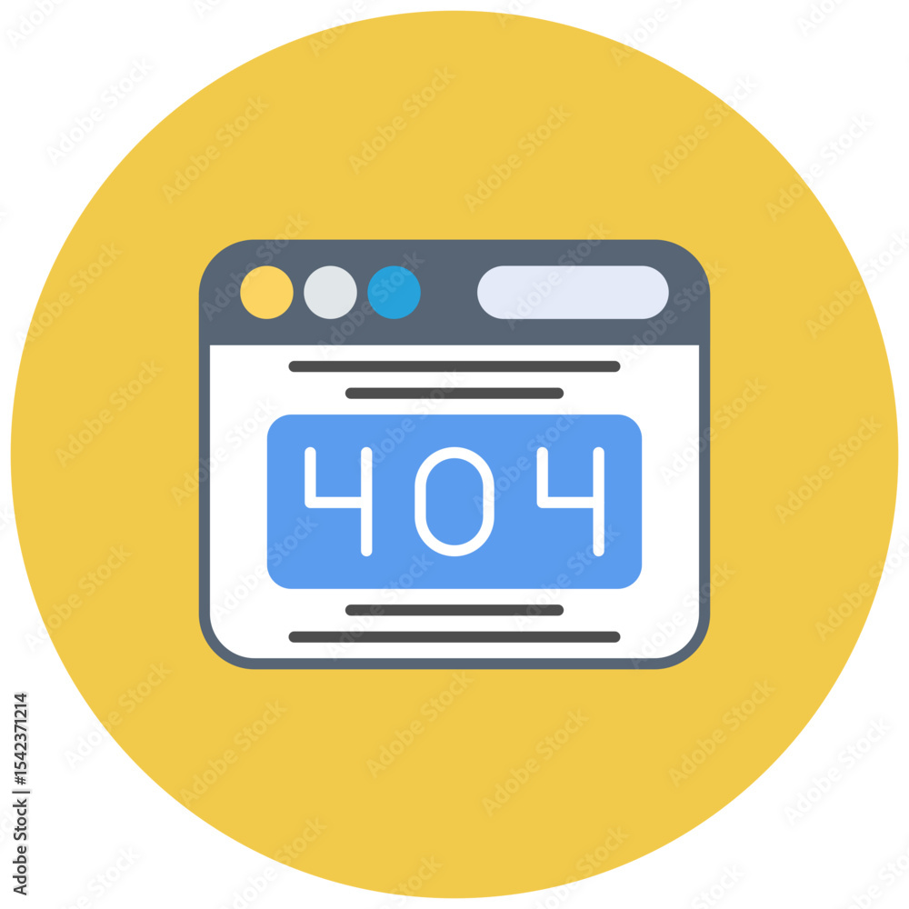 Aufkleber 404 error icon vector image. can be used for internet marketing.