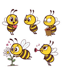 A cute funny-bee Cartoon Character copy