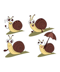 A cute funny-Snail Cartoon Character copy