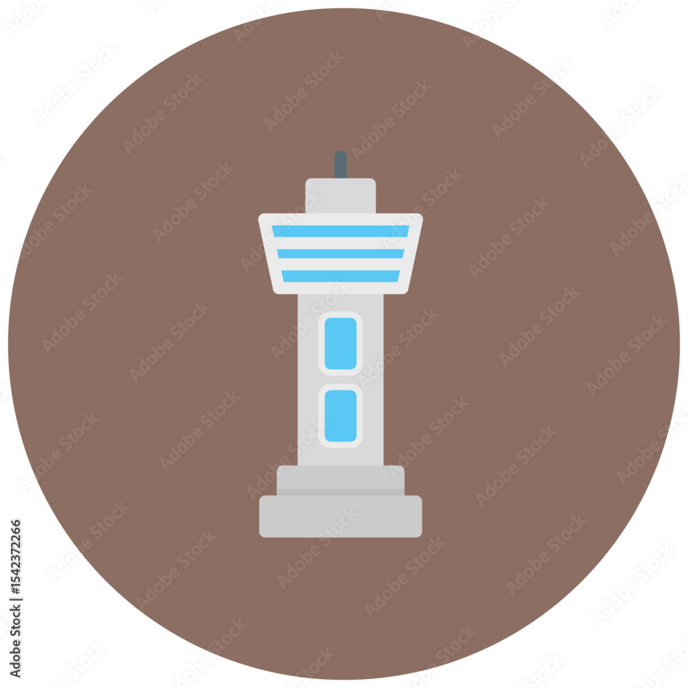 Poster control tower icon vector image. can be used for airline.