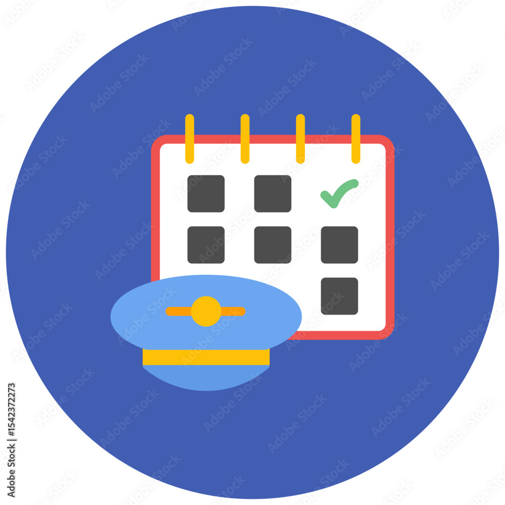 Aufkleber crew scheduling icon vector image. can be used for airline.