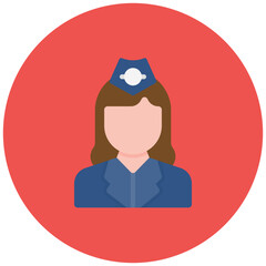 Cabin Crew icon vector image. Can be used for Airline.