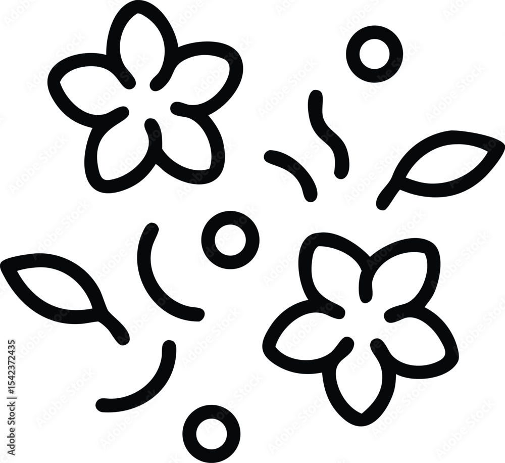 Poster abstract floral background design with butterflies and spring flower vector elements