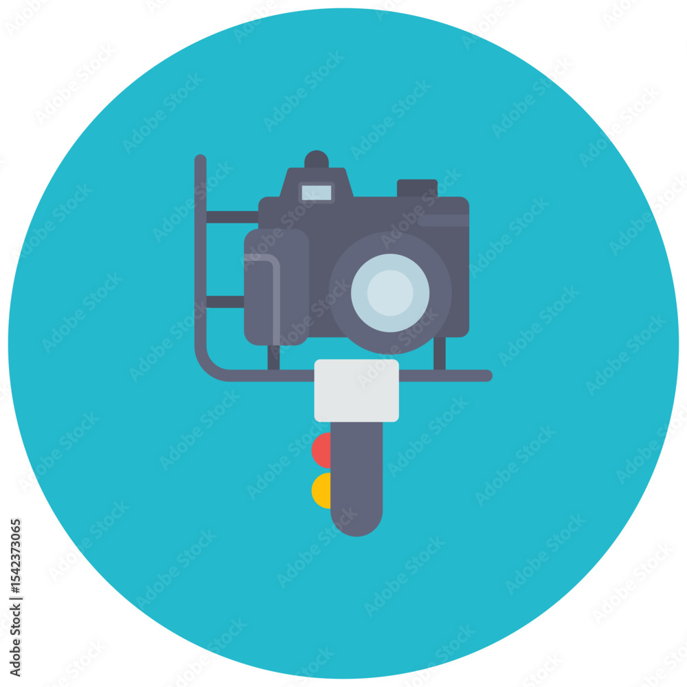 Poster action camera icon vector image. can be used for technology ecommerce.