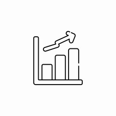 business growth chart icon sign vector